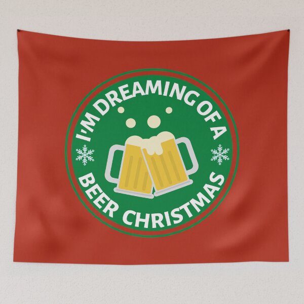 Item preview, Im Dreaming of a Beer Christmas (Green) - Funny Christmas Beer Puns - Gift for Beer Lovers who like alcohol jokes designed and sold by CaitU.