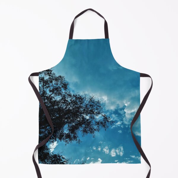 Item preview, A Blue Dreamy Sky with Tree Branches & Scattered Cotton Candy Clouds - Photography designed and sold by By Roqia.