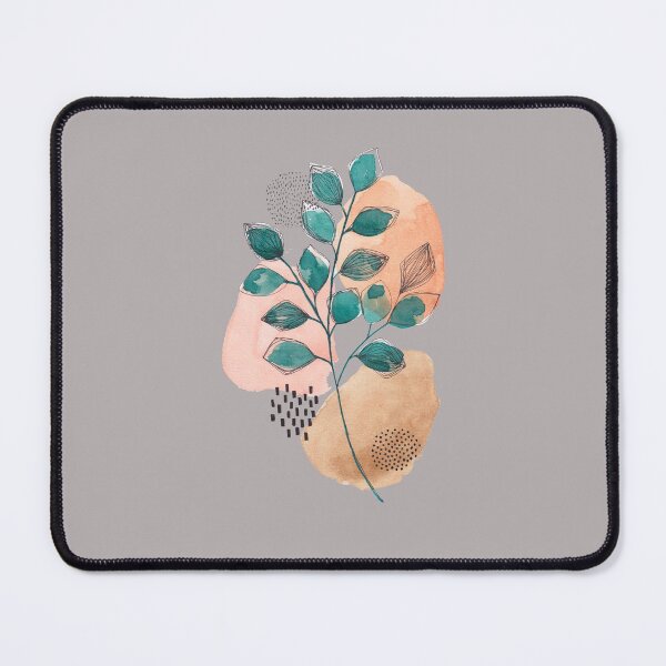 Item preview, Botanical leaves with abstract background designed and sold by JadeWuArt.