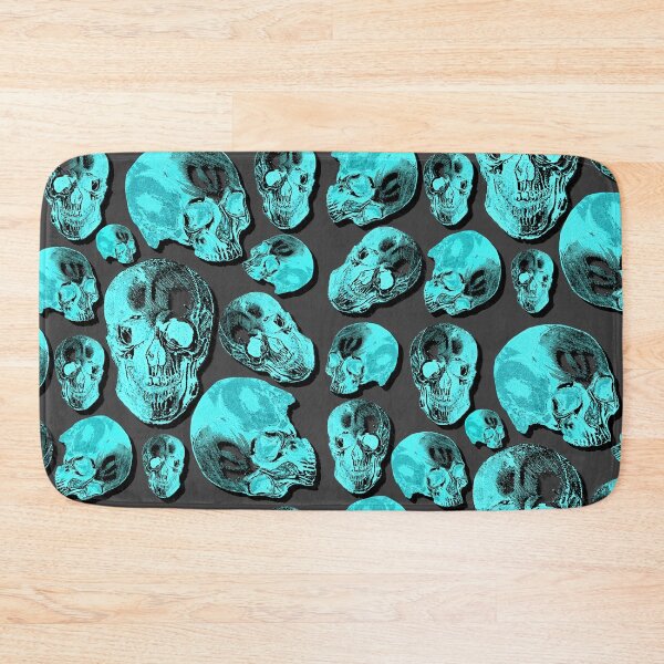 Item preview, Turquoise Group Of Human Skulls Vintage Illustration Line Drawing designed and sold by TrulyEpoque.