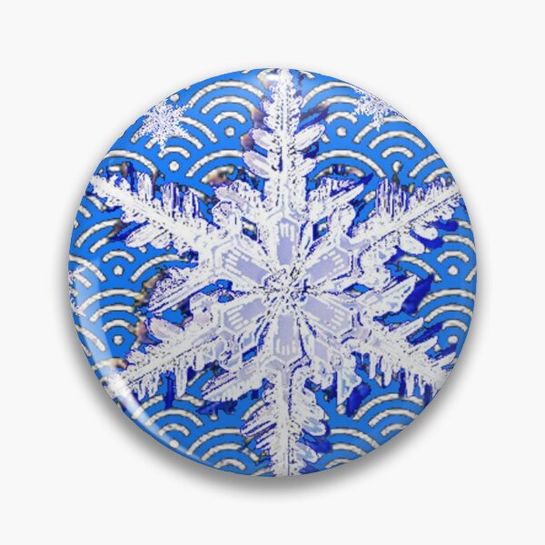 Item preview, DECORATIVE SNOWFLAKES ON BLUE CLOUD PATTERN ART   designed and sold by sharlesart.
