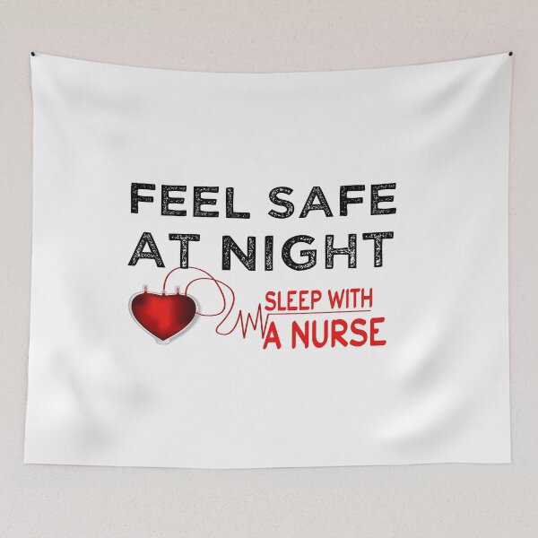 Item preview, feel safe at night sleep with a nurse_gift for  happy birthday nurse designed and sold by ANAS    HO.