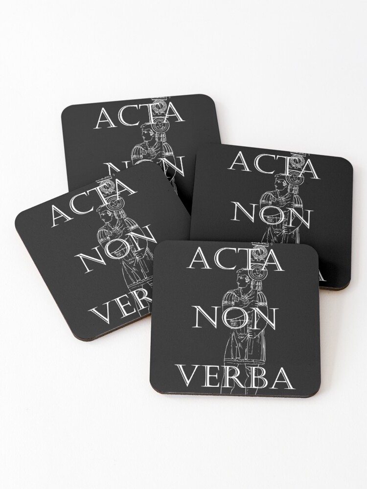 acta non verba latin phrases Art Board Print for Sale by ArtBySymone