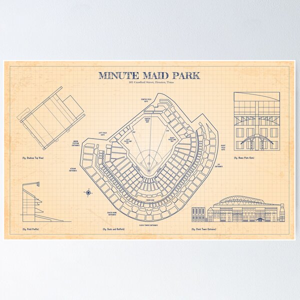 Item preview, Minute Maid Park (Old Blue Grid) designed and sold by BGALAXY.