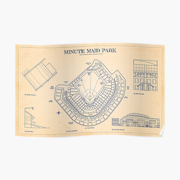  Ballpark Blueprints Minute Maid Park : Sports & Outdoors