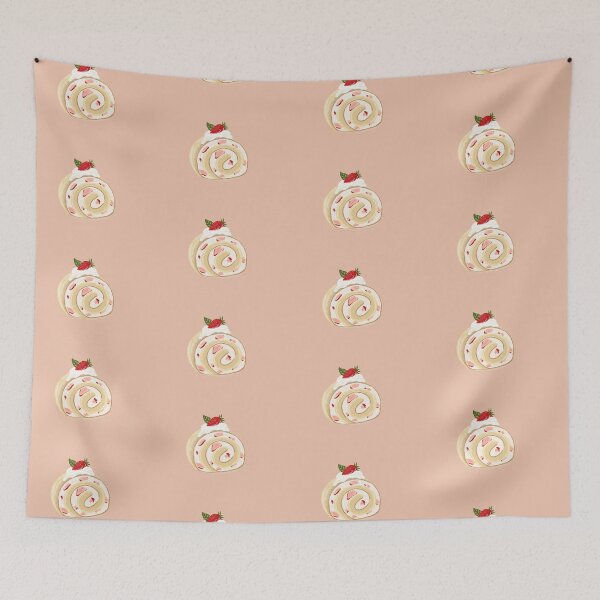 Item preview, Strawberry roll cake designed and sold by Purplepugprints.