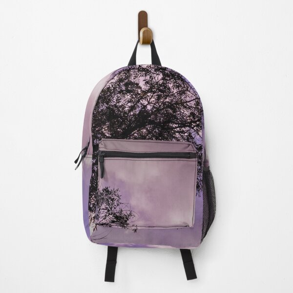 Item preview, A Purple Gradient Dreamy Sky with Tree Branches & Scattered Cotton Candy Clouds - Photography designed and sold by By Roqia.