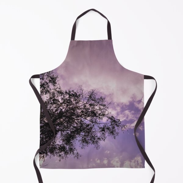 Item preview, A Purple Gradient Dreamy Sky with Tree Branches & Scattered Cotton Candy Clouds - Photography designed and sold by By Roqia.