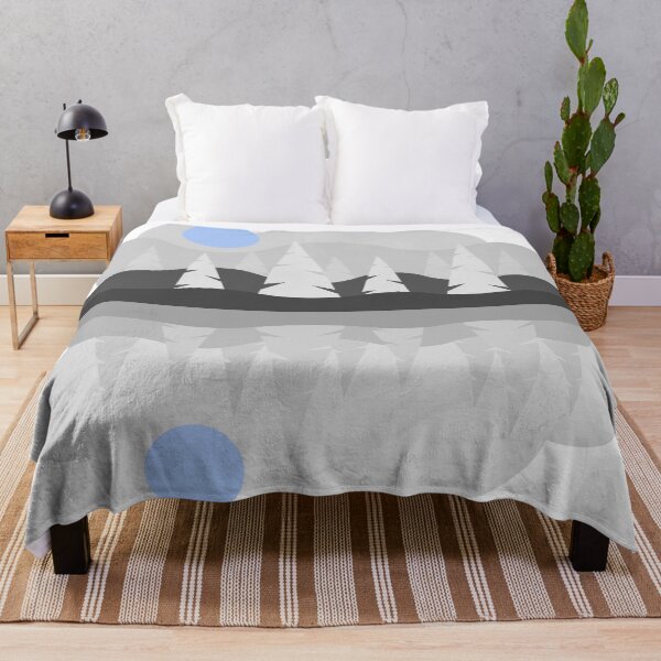 Item preview, Mirrored Alpine Landscape, Minimalist Blue Monochrome designed and sold by jean-nicolas.