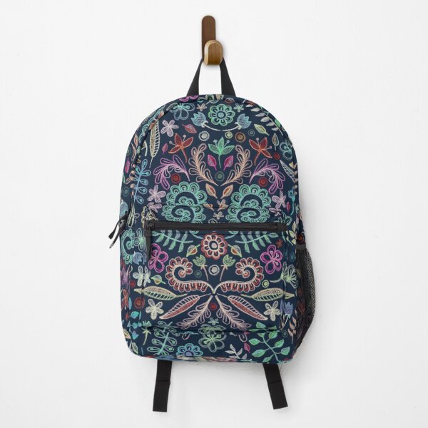 Item preview, Colored Chalk Floral Doodle Pattern designed and sold by micklyn.
