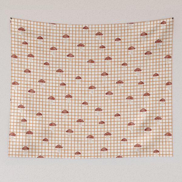 Item preview, Mushroom Gingham designed and sold by RebeccaFlaherty.