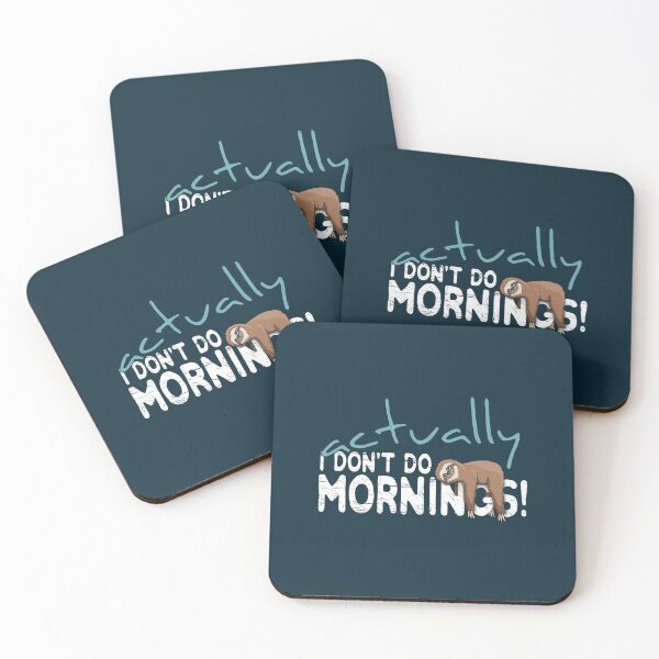 Item preview, Actually I Don't Do Mornings Casual Sloth Art designed and sold by Skizzenmonster.