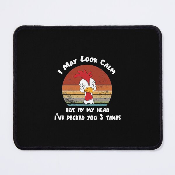 Item preview, Funny Chicken Farmer Retro Vintage Sunset I May Look Calm Holiday, Anniversary, Christmas designed and sold by magicos1.