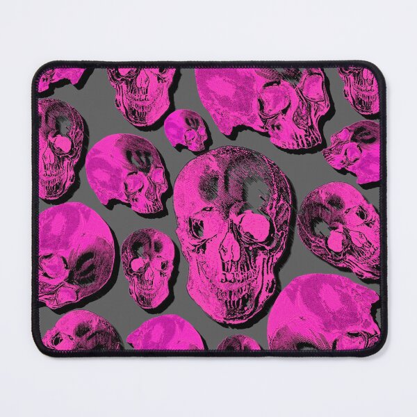Item preview, Hot Pink Group Of Human Skulls Vintage Illustration Line Drawing designed and sold by TrulyEpoque.