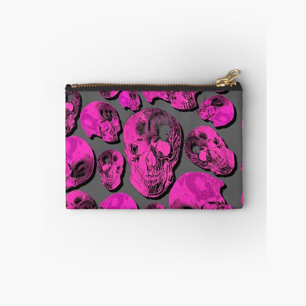Item preview, Hot Pink Group Of Human Skulls Vintage Illustration Line Drawing designed and sold by TrulyEpoque.