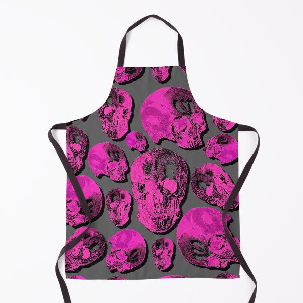 Item preview, Hot Pink Group Of Human Skulls Vintage Illustration Line Drawing designed and sold by TrulyEpoque.