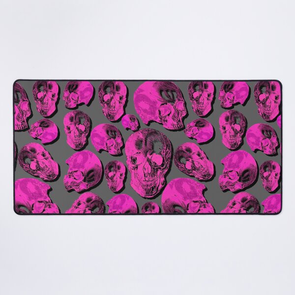 Item preview, Hot Pink Group Of Human Skulls Vintage Illustration Line Drawing designed and sold by TrulyEpoque.