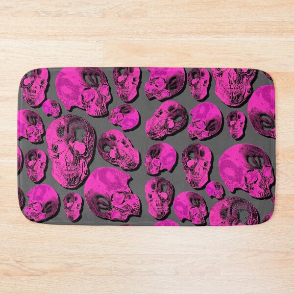 Item preview, Hot Pink Group Of Human Skulls Vintage Illustration Line Drawing designed and sold by TrulyEpoque.