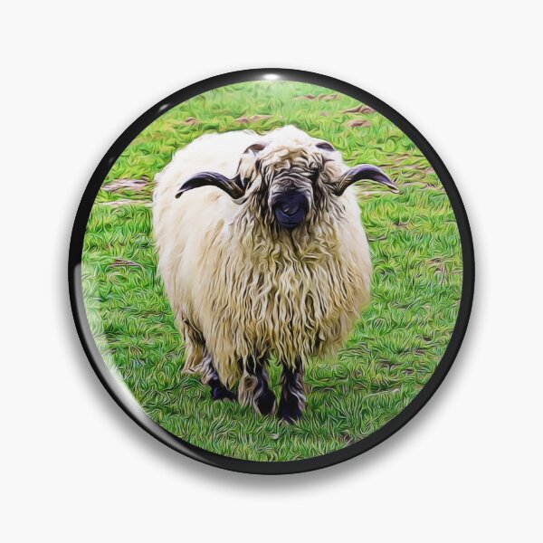Item preview, Valais Blacknose Sheep Portrait designed and sold by RevolutionInPaint.