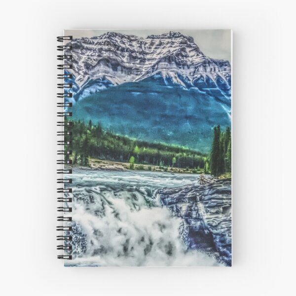 Item preview, Cascada y montaña, pintura rústica vintage designed and sold by ACC .