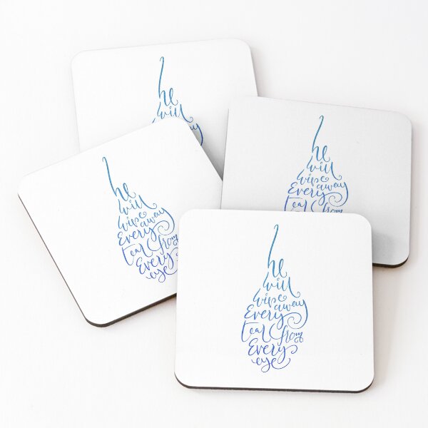 Item preview, He will wipe away every tear from every eye - Christian Card - Bible Verse designed and sold by Rory's Cards :) .