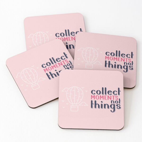 Item preview, Collect Moments Not Things Hot Air Balloon Quote designed and sold by DancingwithInk.