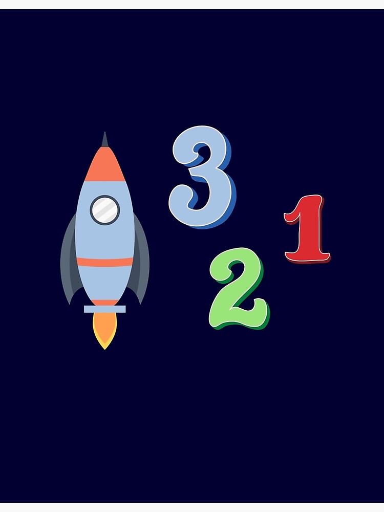 "Rocket Countdown Numbers" Poster By Bill-and-joan | Redbubble