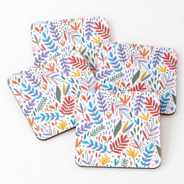 Item preview, Colorful Tropical Vibe Leafy Pattern designed and sold by urban-color.