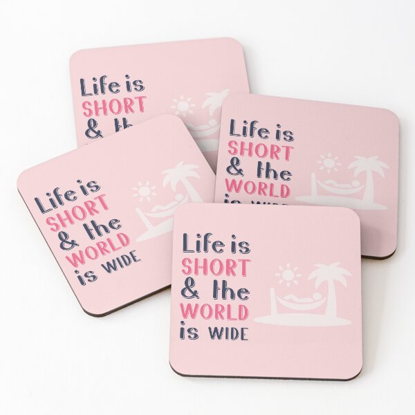 Item preview, Life is Short & the World is Wide Travel Quote designed and sold by DancingwithInk.
