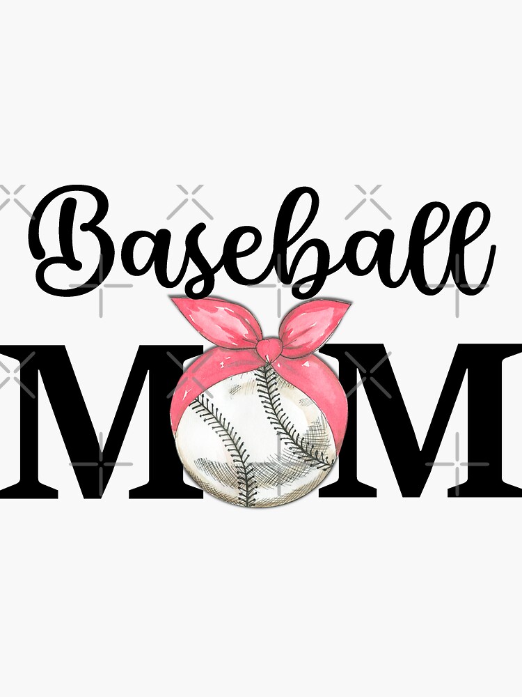 BASEBALL MOM' Sticker