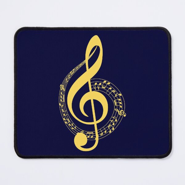 Item preview, Musical Notes Mustard Yellow designed and sold by rewstudio.