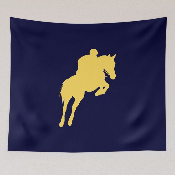 Item preview, Horse Jumping Silhouette Mustard Yellow designed and sold by rewstudio.