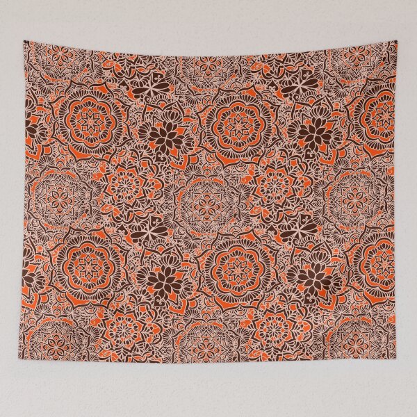 Item preview, Red Orange Happy Mandalas designed and sold by Elvira Draat.