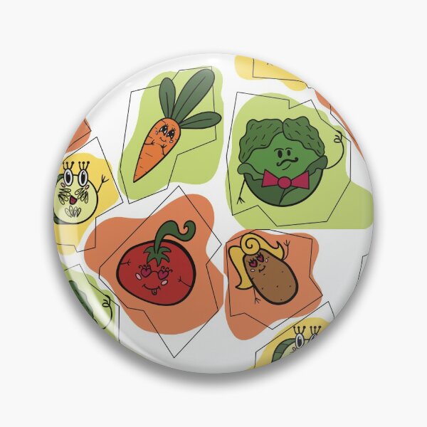Item preview, Patrón de verduras divertidas - Verduras de dibujos animados designed and sold by Reelippy.