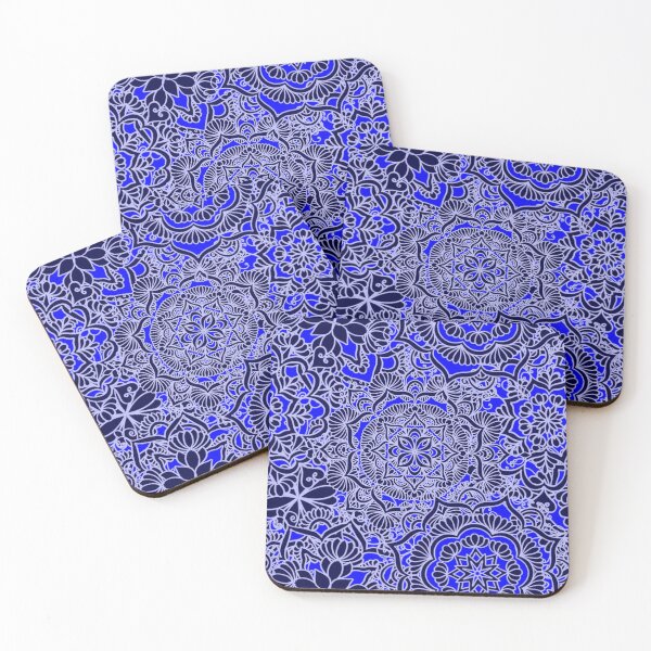 Item preview, Just Blue Happy Mandalas designed and sold by Elvira Draat.