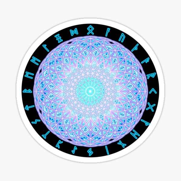 Cercle des anciens Futhark du Majhi Sticker