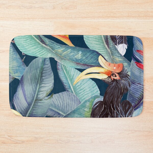 Item preview, Bird of Paradise Tropical Vibe Leafy Pattern designed and sold by urban-color.