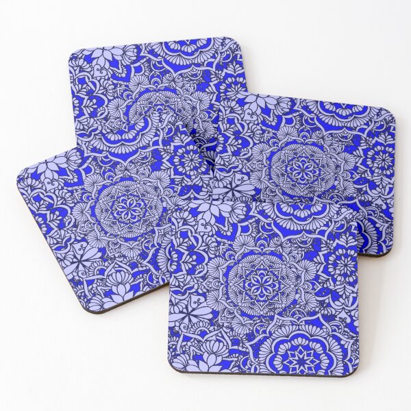 Item preview, Just Blue Happy Mandalas designed and sold by Elvira Draat.