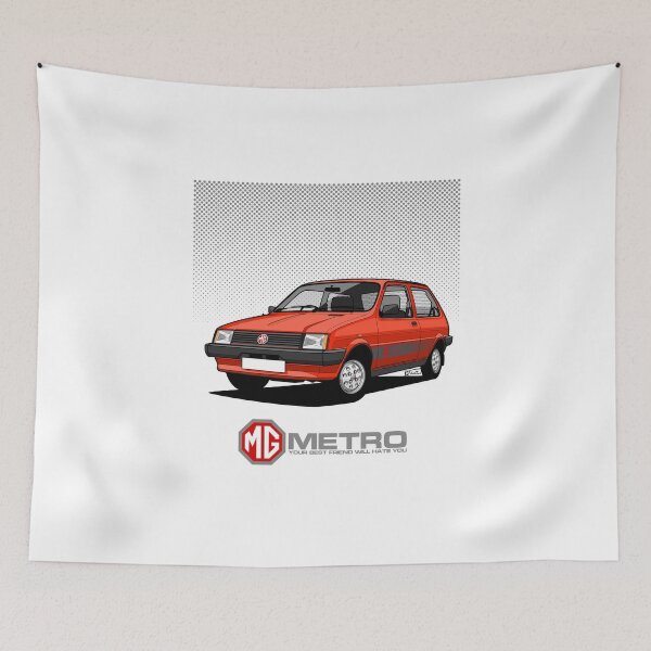 Item preview, MG Metro - single Illustration - Red designed and sold by RJWautographics.