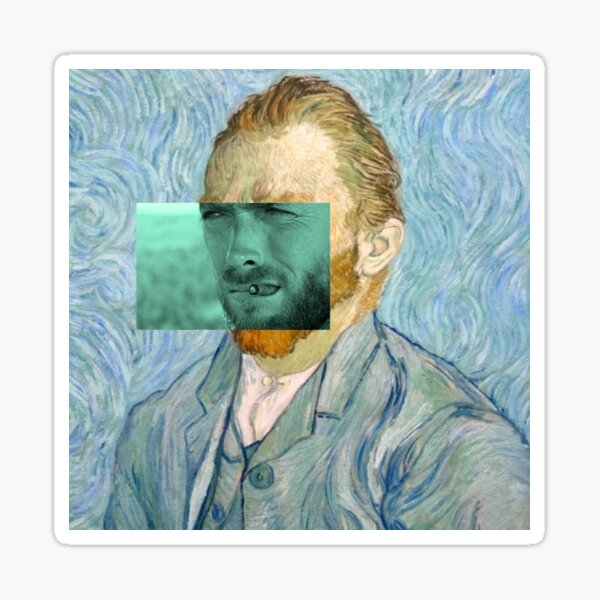 Vista previa del artículo con la obra «Clint Van Gogh», diseñado y vendido por gabrielpastor.
