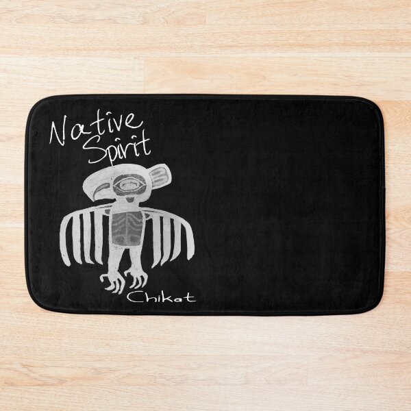 Item preview, Desk Mats Native American Raven Spirit Chikat Chauyuk White Text #2 designed and sold by Spirit-World.