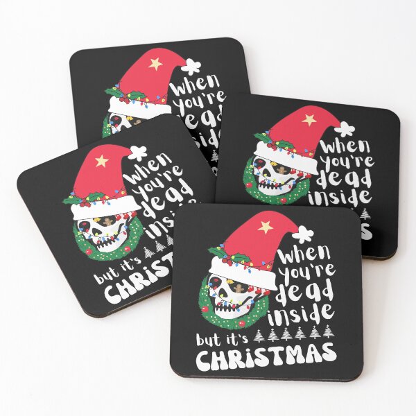 Item preview, When you're dead inside but it's Christmas - Merry Skull - Funny Merry Christmas designed and sold by For the love of Pixels.