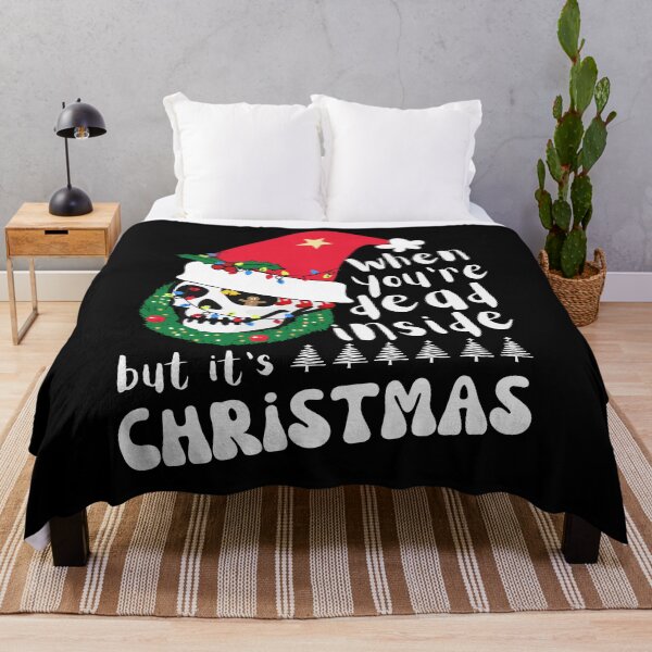 Item preview, When you're dead inside but it's Christmas - Merry Skull - Funny Merry Christmas designed and sold by For the love of Pixels.