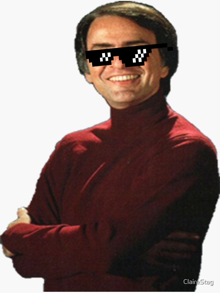 Thumbnail 3 von 3, Sticker, Verbrecher Carl Sagan designt und verkauft von ClaireStag.