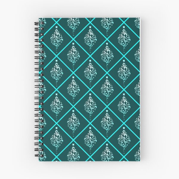 Item preview, Cyan Holiday Ornaments Diagonal on Dark Cyan 5748 designed and sold by Art in My Loft.