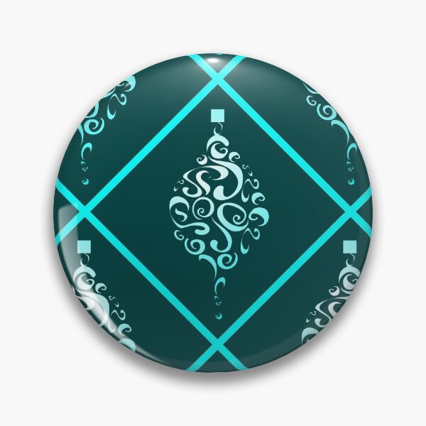Item preview, Cyan Holiday Ornaments Diagonal on Dark Cyan 5748 designed and sold by Art in My Loft.