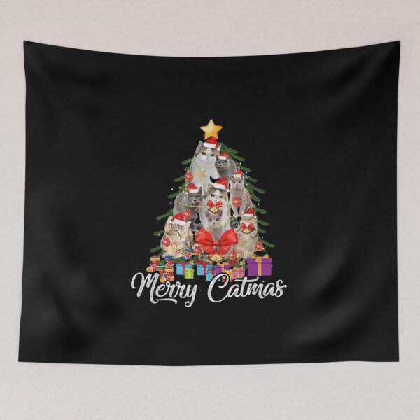 Item preview, Cute Merry Catmas Tree Lights Christmas Funny Cat designed and sold by Design99Hill.