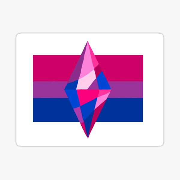 Bisexual Pride Flag With Plumbob Sims 4 Sticker For Sale By Leahsfox Redbubble