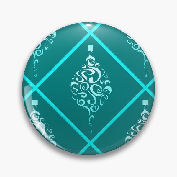 Item preview, Cyan Holiday Ornaments Diagonal on Teal 5748 designed and sold by Art in My Loft.