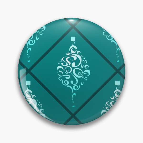 Item preview, Cyan Holiday Ornaments Darker Diagonal on Teal 5748 designed and sold by Art in My Loft.